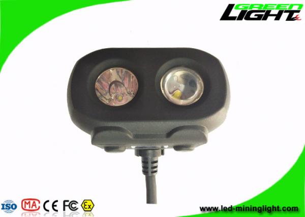 Double Shot Molding Hard Hat Headlamp 15000lux High Lllumination Dula Beam IP68