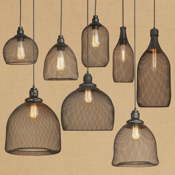 Retro wind iron cage chandelier bar loft creative personality cafe bar window loft island chandelier(WH-VP-66)