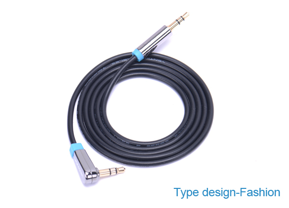 Blue White RCA Audio Cable 3.5mm Right Angle Plug 0.75m - 2m Length