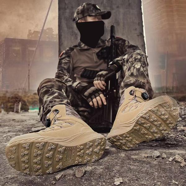 Steel Toe Tactical Military Boots Unisex Waterproof Desert Boots For Hiking Outdoor Exploration