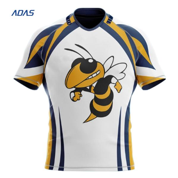 220gram Customized Mens Rugby Wear Training Clothing Fluorescence Color