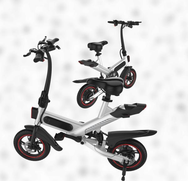 Ultra Light 1 Second Folding Electric Bike , Small Smart Electric Bicycle