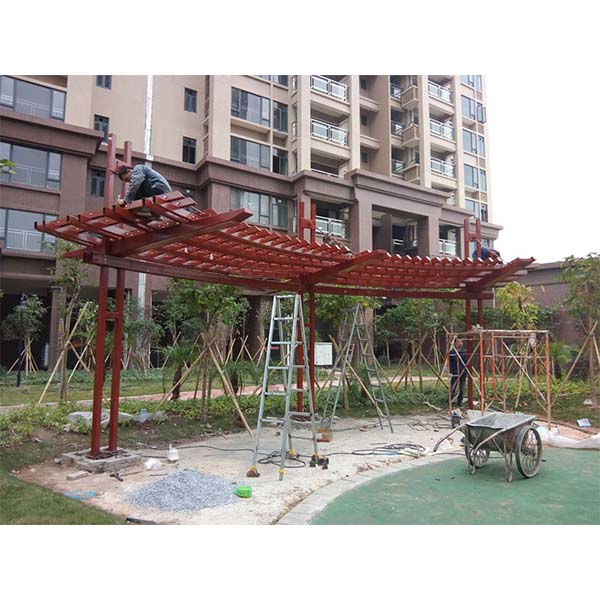 Steel Structure Garden Shed Custom Grid Anti-Corrosion Outdoor Corridor Gallery