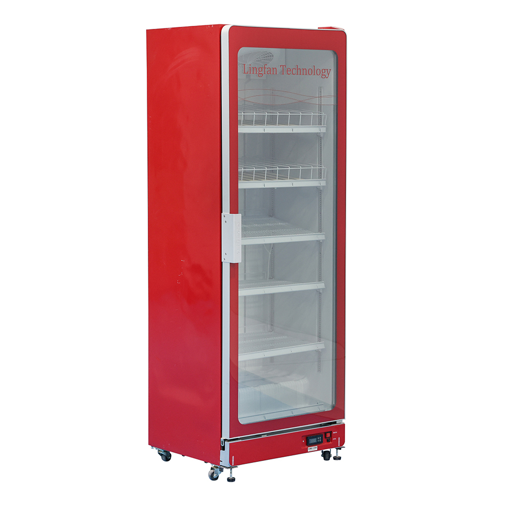 420L Capacity Glass Door Refrigerator with Air Cooling Technology and R290a Refrigerant for Commercial Use