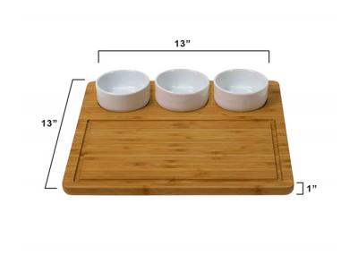 Rectangle Wooden Cheese Board Set , Bamboo Cheese Cutting Board Set Easy Clean