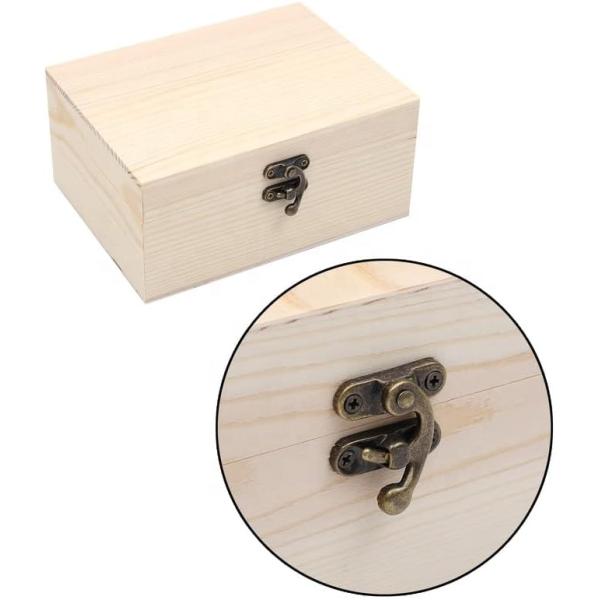Custom Small Wooden Chest Boxes for Decorative Storage Environmental and Logo Customized
