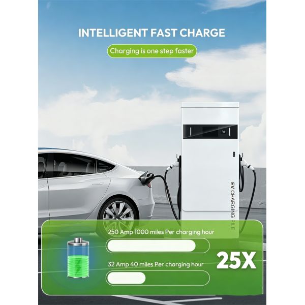 120kW DC Fast EV Charging Station with CCS2 GBT Dual Guns and PV ESS Integrated Storage System