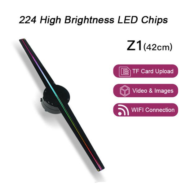 Display de publicidad de hologramas realistas Gran ventilador de hologramas 3D para centros comerciales