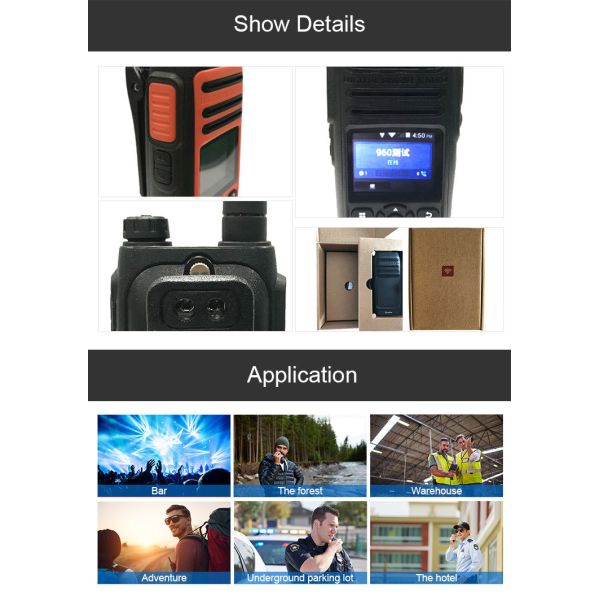 Handheld Mstar Security Guard Equipment Two Way Radio Walkie Talkie 4G LTE With SIM Card HJ960L