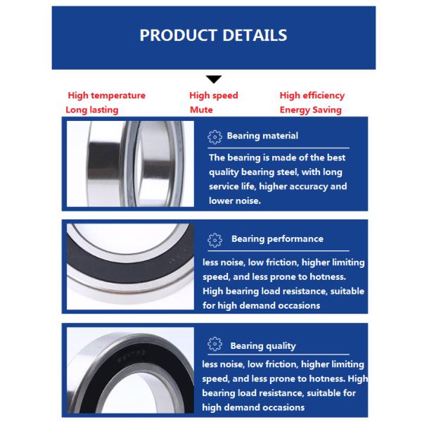 6206 2rs Ac Generator Parts Deep Groove Ball Bearing Rubber Coated For Pump