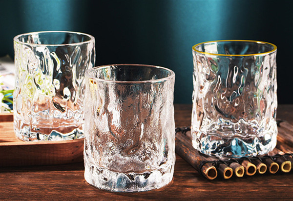 7 oz Irregular Glacial Whiskey Glass Cup Nordic Style Water Beer Highball Glass Cup