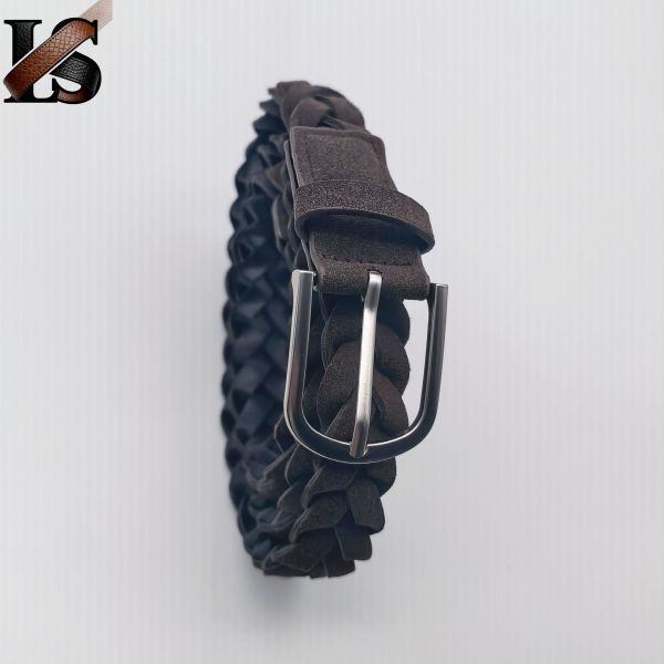 Factory Price Men's PU Leather Braided Belts with Alloy for Buckle Braided Belts