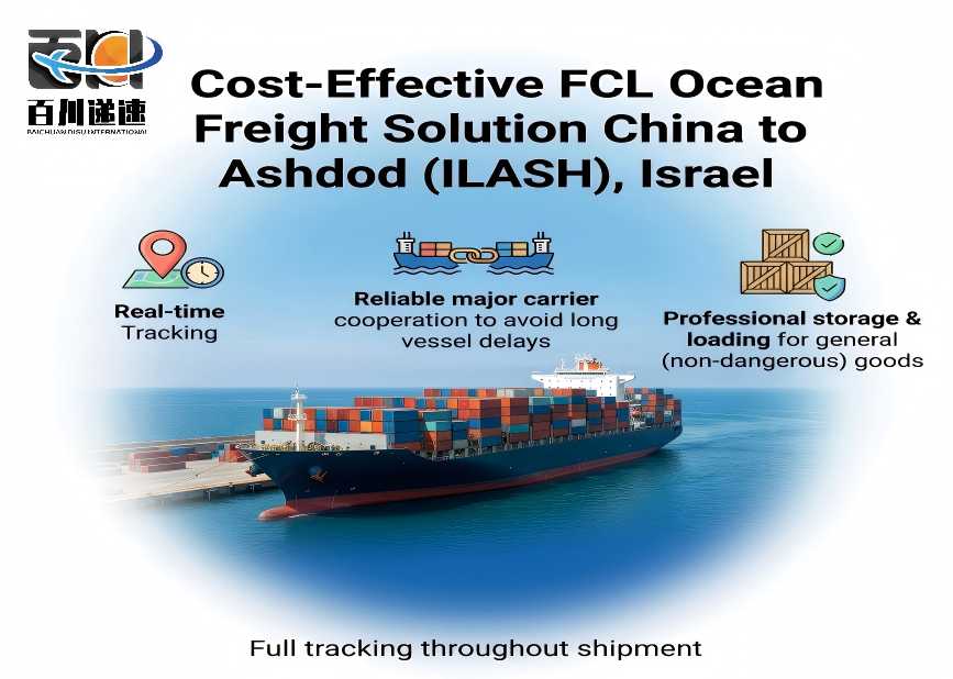 Cost-Effective FCL Ocean Freight with 24/7 Multilingual Support and 30-45 Days Timeliness to Ashdod