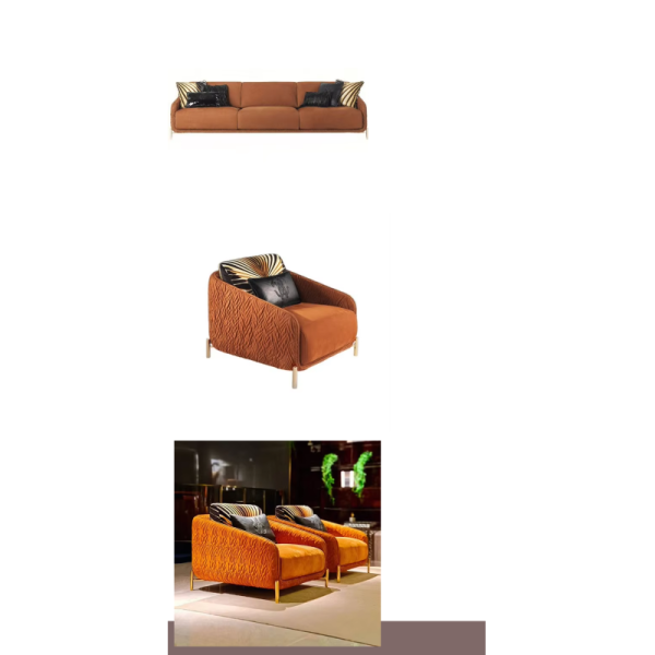 Luxury Living Room Pure Brass Classic Sofa/contemporary Furniture 3 Seater Elegant Sofa Modern New Design Italian Sofa