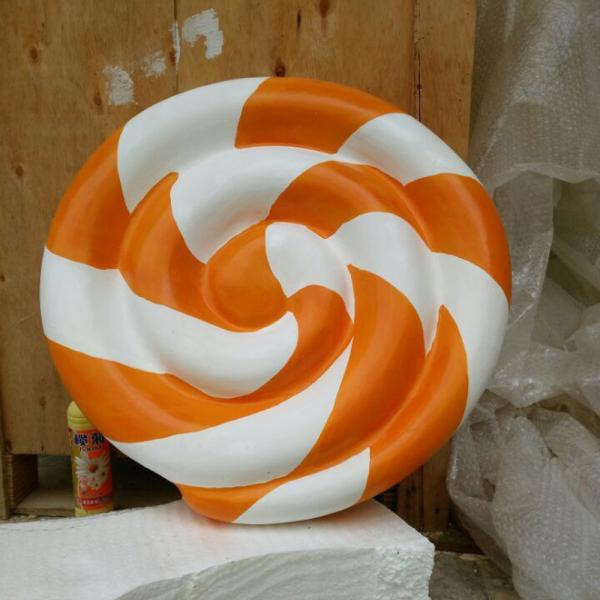large fiberglass  statue  colorful lollipop model as decoration  in plaza hall or square