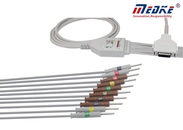 A agulha fixou 15 o cabo da máquina do ECG de Fukuda Denshi Fx101 dos pinos