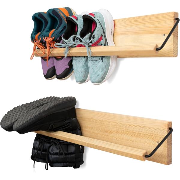 Customized Logo Acceptable Modern Wall Mounted Shoe Rack for All-Season