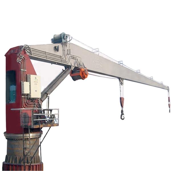 Marine Boom Jib Crane 40tons With Hydraulic Slewing For Ship 18m/Min