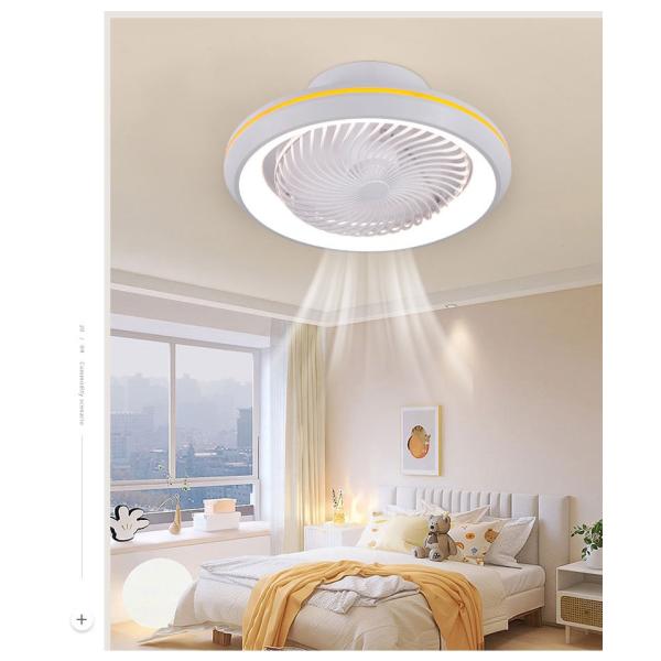 Iron Body 360 Degree Mesh Hood Ceiling Mounted LED Fan Light for Home Dining Room Bedroom