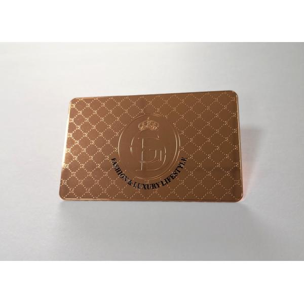 Copper 0.5mm Business Membership Card Shinny Frosted