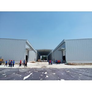 Lightweight Steel Warehouse Building Construction , Modern Prefab Metal Buildings
