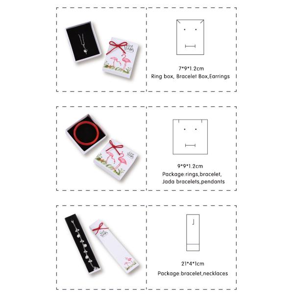 High Quality Rigid Elegant Cardboard Ring Bracelet Necklace Jewelry Gift Box