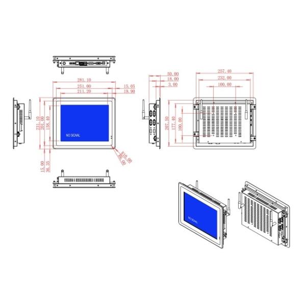10.4-Inch Industrial Touch Screen for HMI Interfaces and Control Panels