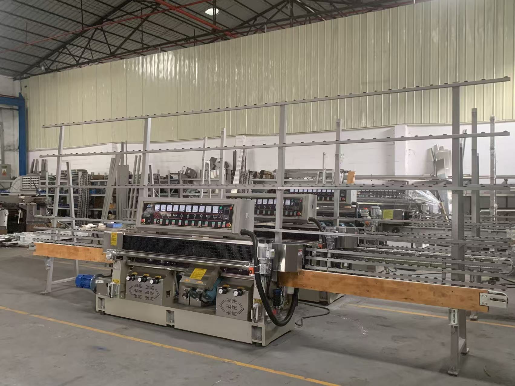 0.6-6.0m/min Glass Grinding And Polishing Equipment , Integrated Glass Straight