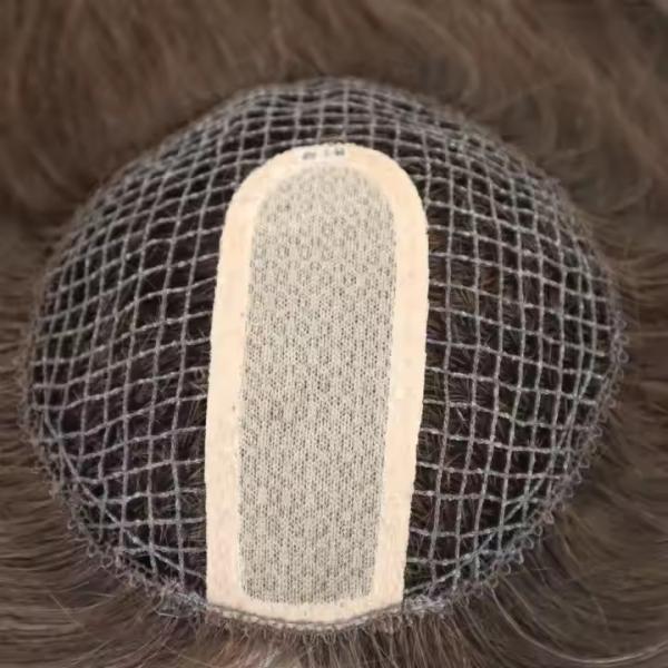 Hot Sale RAW Virgin Hair Topper Human Fish Net Women Topper Human Hair Toupee raw hair topper forwomen
