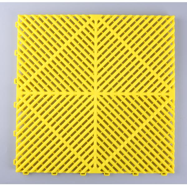 Interlocking Plastic PP Carwash Grating Floor 1.8cm Thickness for Garage Decking Tiles