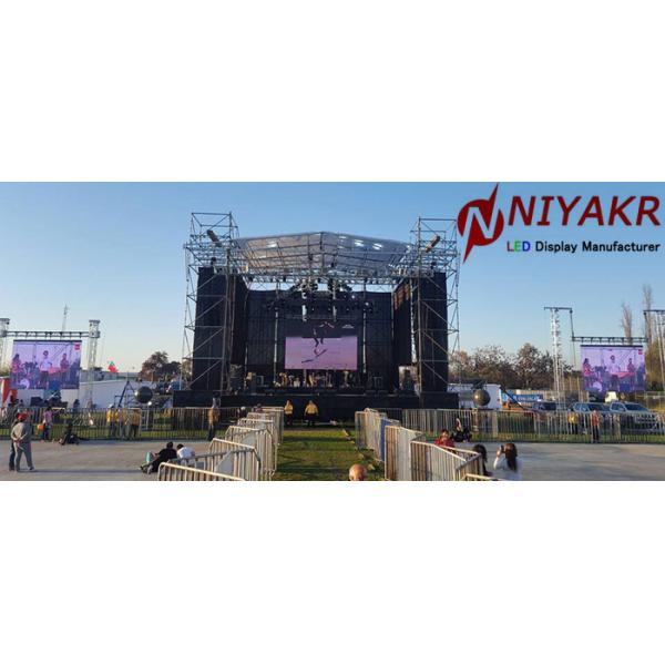 P6 Outdoor LED Backdrop Screen Rental LED Screen Full Color For Video Advertising