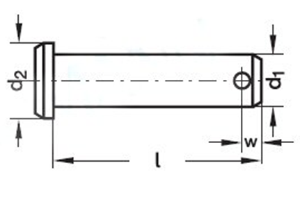 штифт с головкой и отверстием для шпильки нержавеющей стали плоской головки 6 кс 30 никелей с стандартом ДИН 1444 отверстия Пин разделения