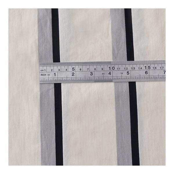 220g Striped Cotton Fabric Low Shrinkage Summer Knitted Material