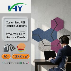 Commercial Hexagon Acoustic Panels Wholesale Custom Color For Office Wall