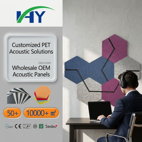Commercial Hexagon Acoustic Panels Wholesale Custom Color For Office Wall