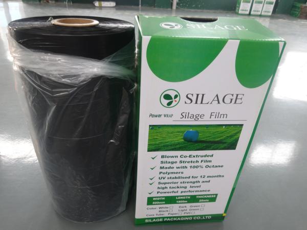 Blown Black Color Bale Wrapping Film Black Film Supplying Hokkaido