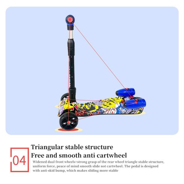 CE Certificate Included Blanco ABS Kids Kick Electric Drifting Scooter with Light