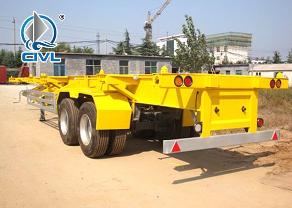 Three Axles 40 ft 20 ft Container Chassis Skeleton Semi Trailer Truck