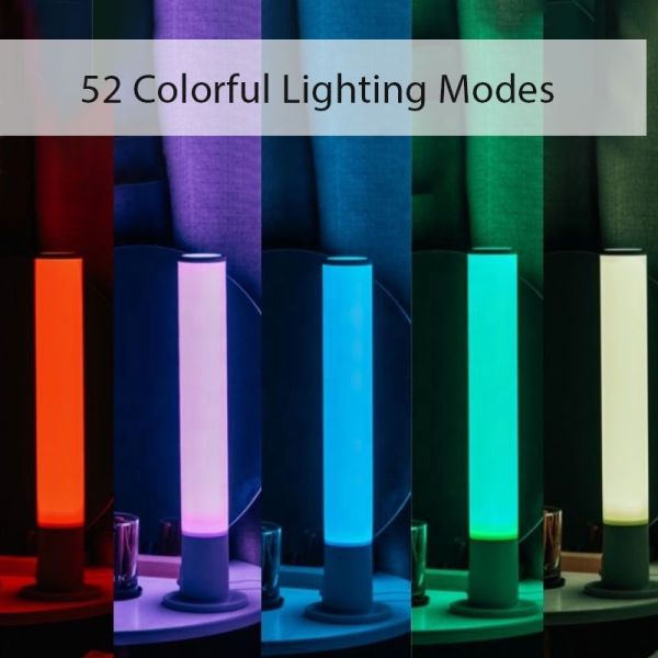 Dimmable Mood Table Lamp with RGB +W 2700K Color Changing Night Light and Remote Control