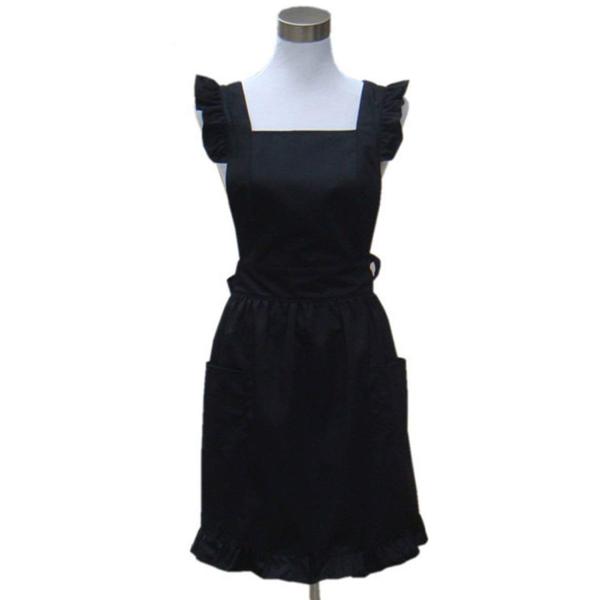Cute Lovely Retro Kitchen Cooking Ruffles Apron for Women Girls Customized Color