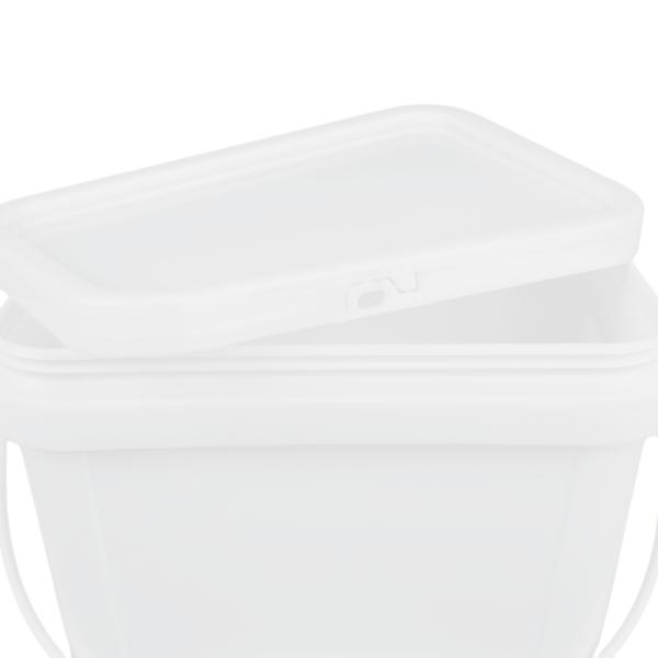 食品グレード正方形プラスチックバケツ、IML/熱転写/スクリーン印刷、1.2 kg