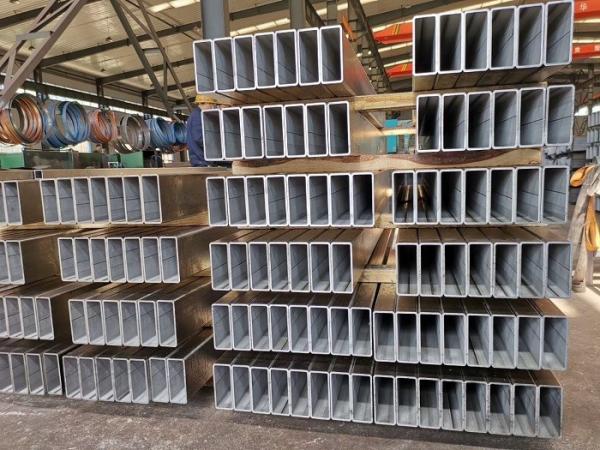 Structural Galvanised Steel Box Section , Galvanised Rectangular Tube Posts Durable