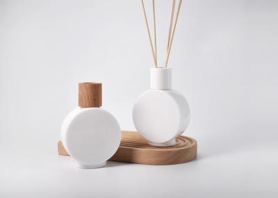 Custom 100ml Oblate Glass Reed Diffuser Bottle, 100% Recyclable Flint Or Opal Glass, Equipped With Various Screw-On Caps