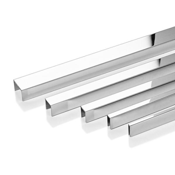 Edge Mirrors Stainless Steel Trim Modern U Shaped Tile Trim 0.24mm - 1mm Thickness
