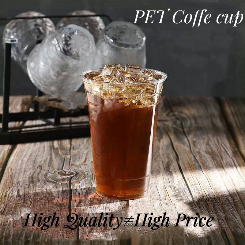 12oz-24oz Personalized Transparent Take Away Plastic Cups with Lid Customize Your Cup