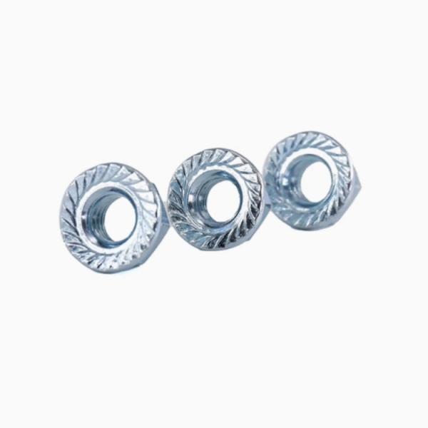 ISO 4161 Hex Flange Nut Carbon Steel Zinc Plated High Quality