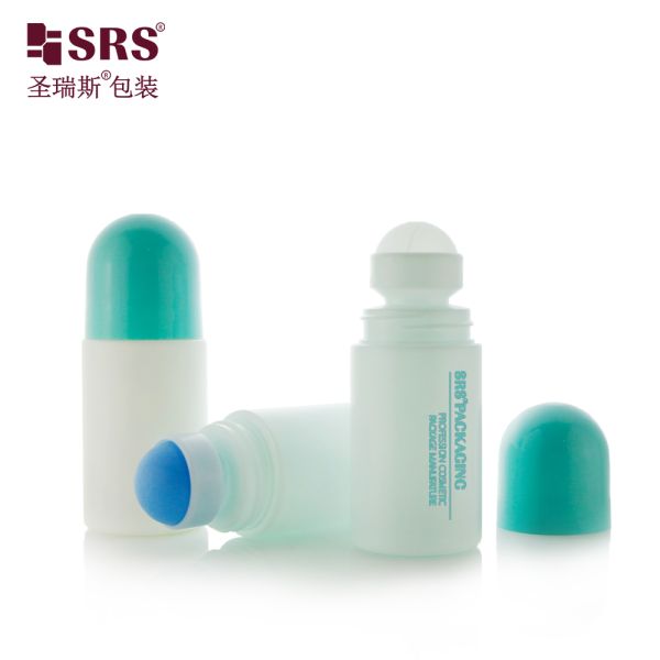 60ml 2 oz Custom Color PP PCR Eco-friendly Plastic Bottle Deodorant Roll on Packaging