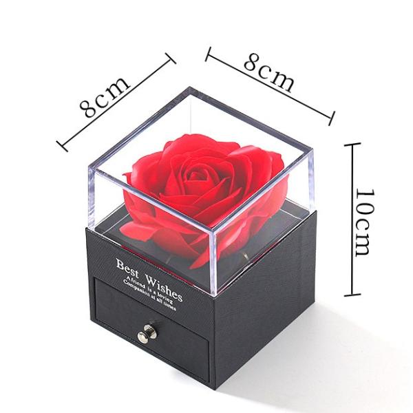 Necklace Gift Box, Jewelry Box, Valentine'S Day Gift Box Jewelry Gift Box, Drawer-Style Necklace Box, Romantic Gift Box, Valentine'S Day Birthday Jewelry Box Double-Door Ring And Necklace Jewelry Box