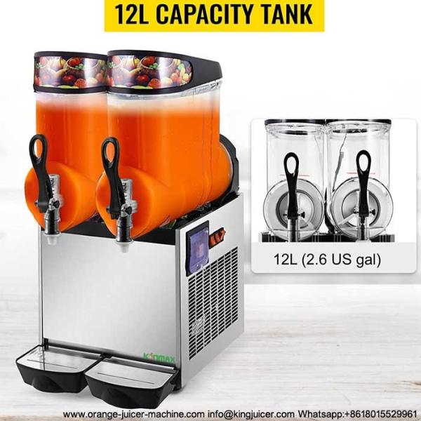 Stainless Steel  304 R404A Ice Slush Machine With Copper Tube Condenser