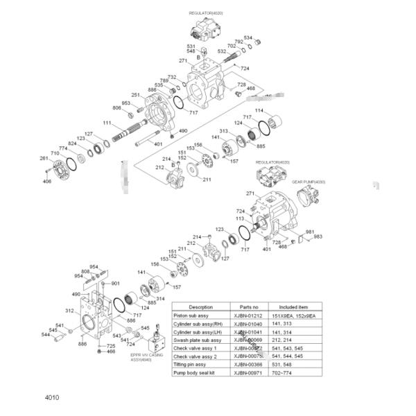 Belparts Alloy steel hydraulic pump spare parts for excavator K3V63 K3v112 K3v140 K3v180 K3v280